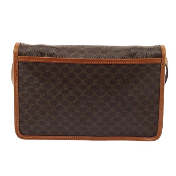 CELINE Macadam Canvas Shoulder Bag PVC Leather Brown Auth - Picture 2 of 15